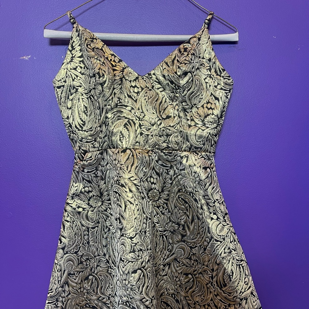 Gold and black shirt dress size small / 0